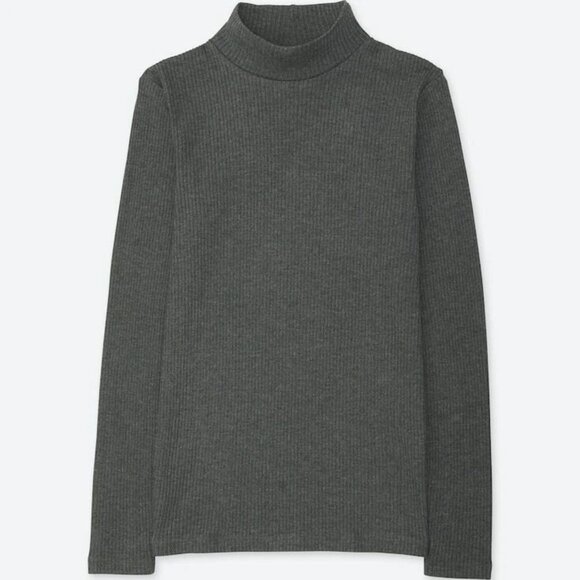 Uniqlo Ribbed Mock Neck Long Sleeve Sweater Size Small - Picture 1 of 5